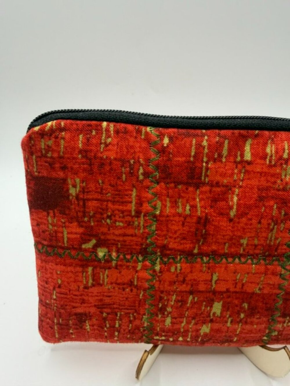 Homemade Red Embroidered Pouch - Picture 3 of 6